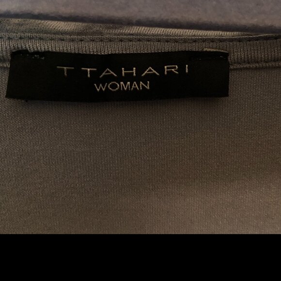 3x, smokey blue top, t-shirt material, NWT - Picture 2 of 3